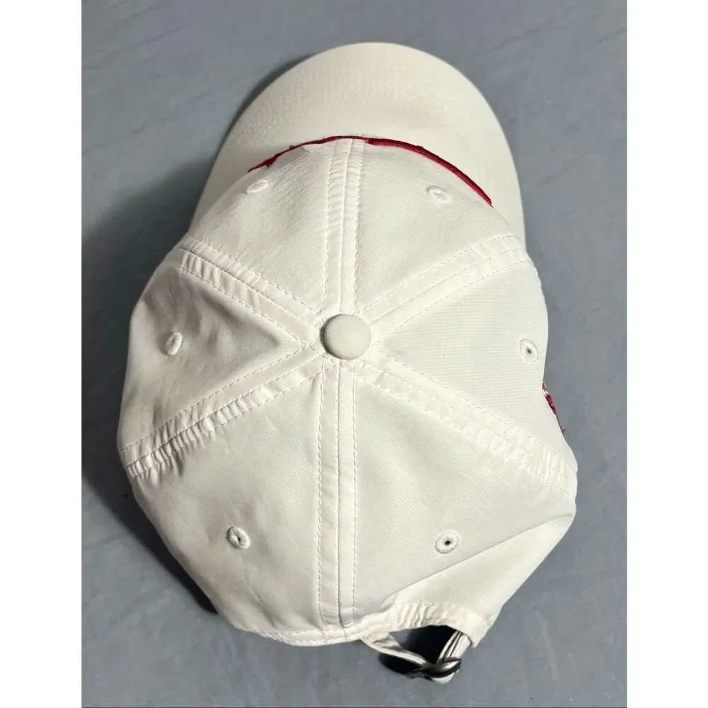 White Titleist Adjustable Golf Hat Red Font Used Flaw